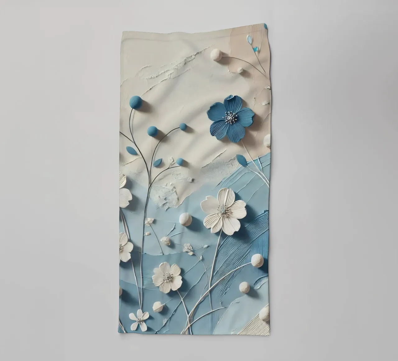 Fiori blu asciugamano da bagno da abstrakt