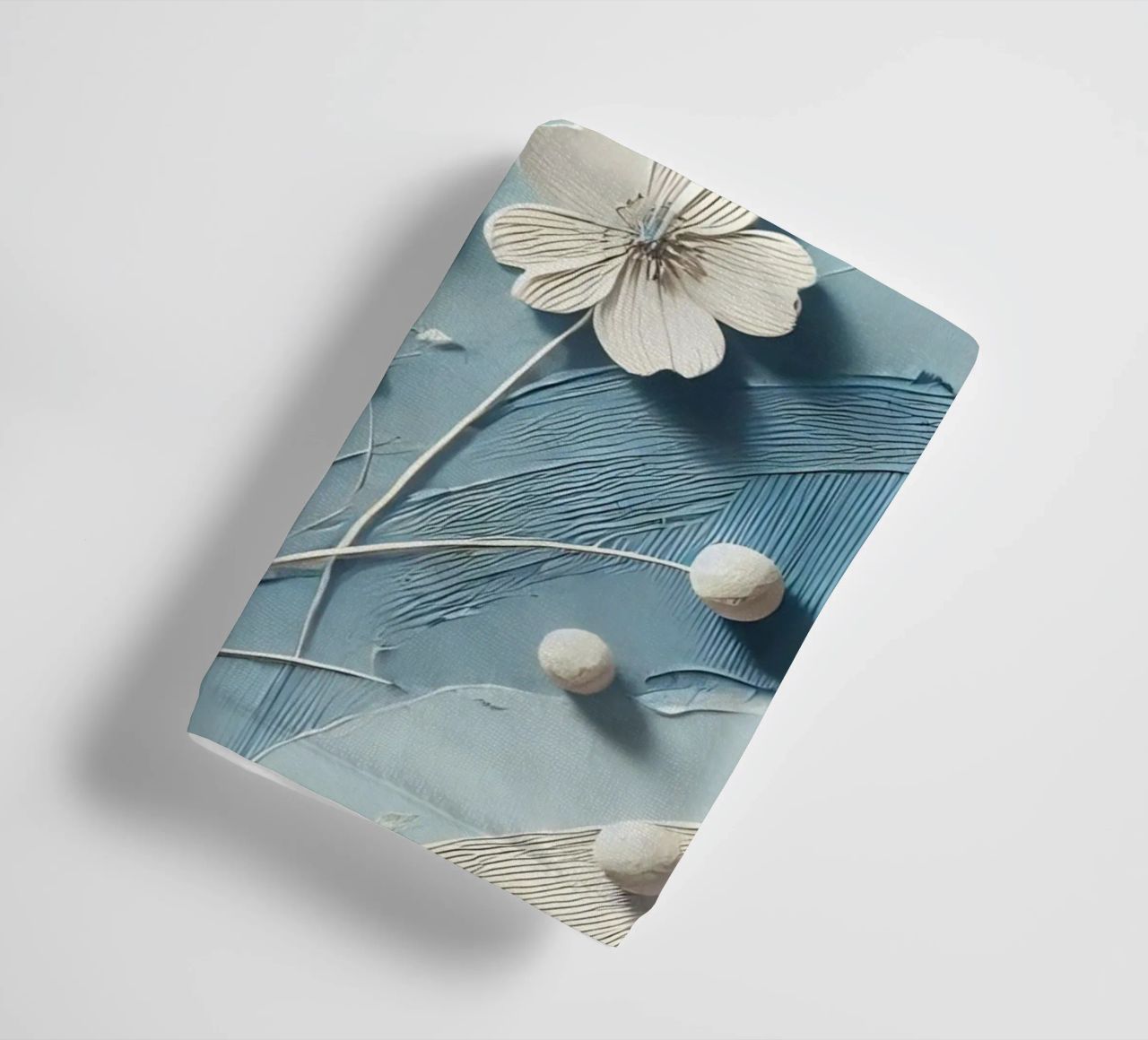 Flores azules toalla de baño de abstrakt