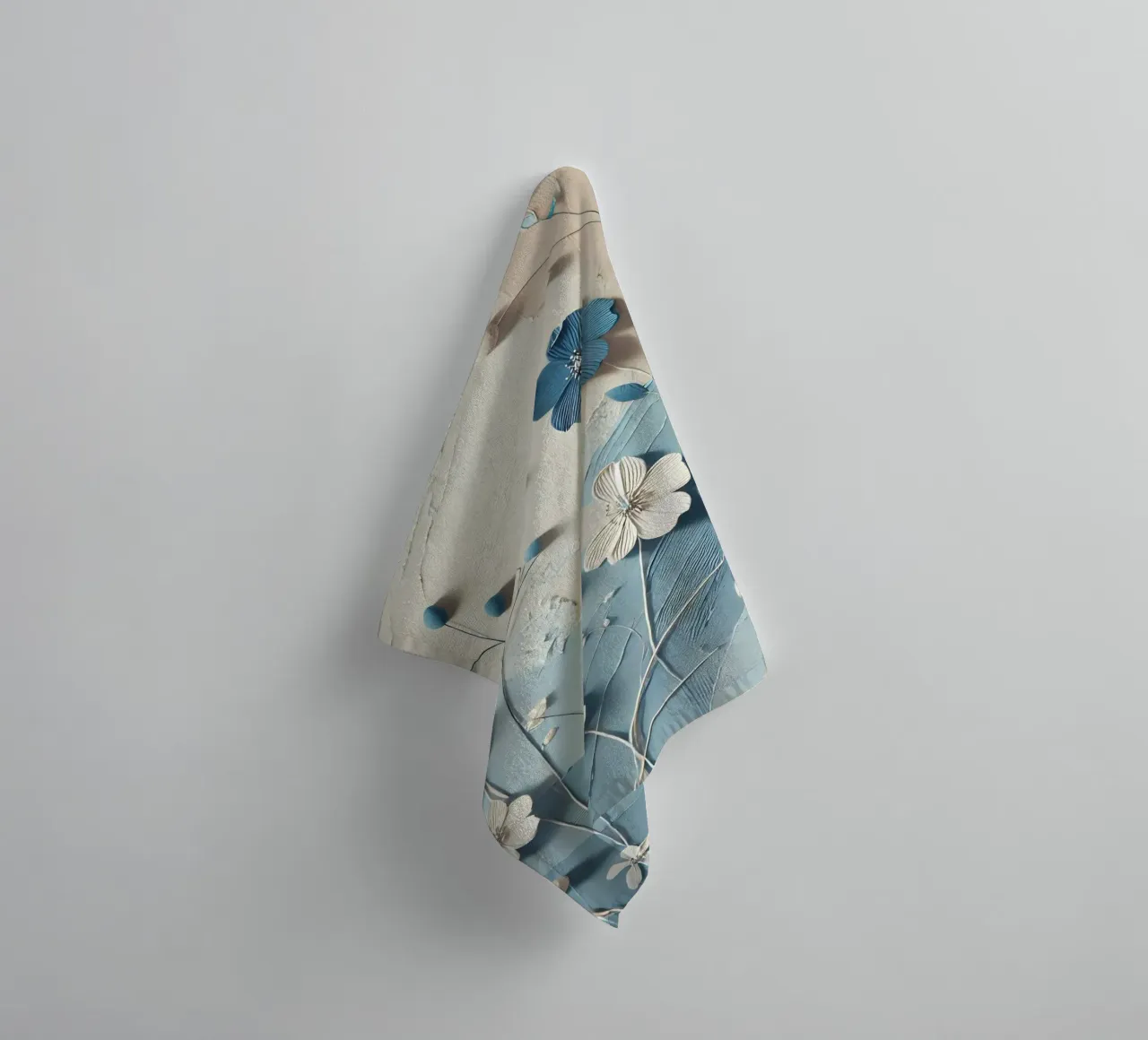 Fiori blu asciugamano da bagno da abstrakt