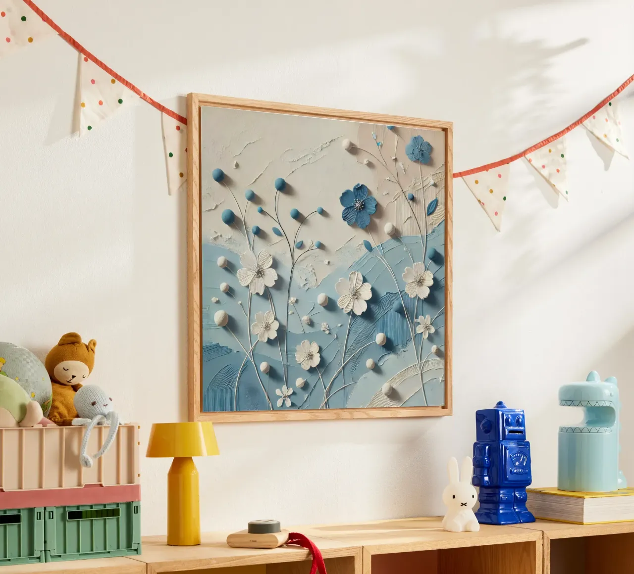 Fiori blu plexiglass da abstrakt