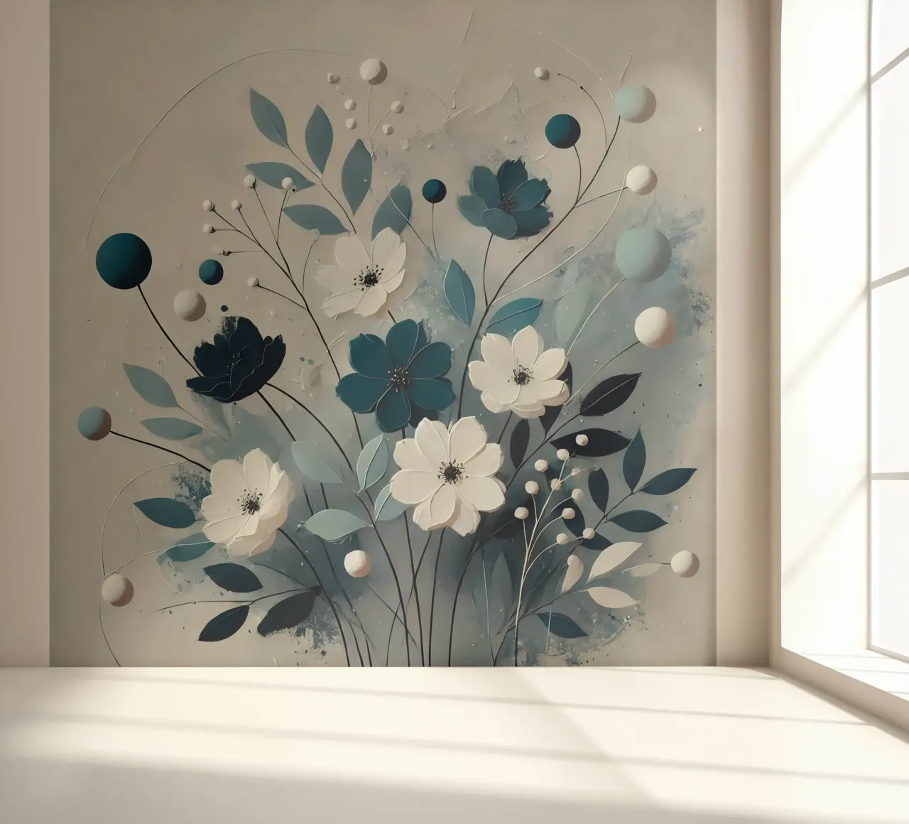 Blue flowers photo wallpaper by abstrakt