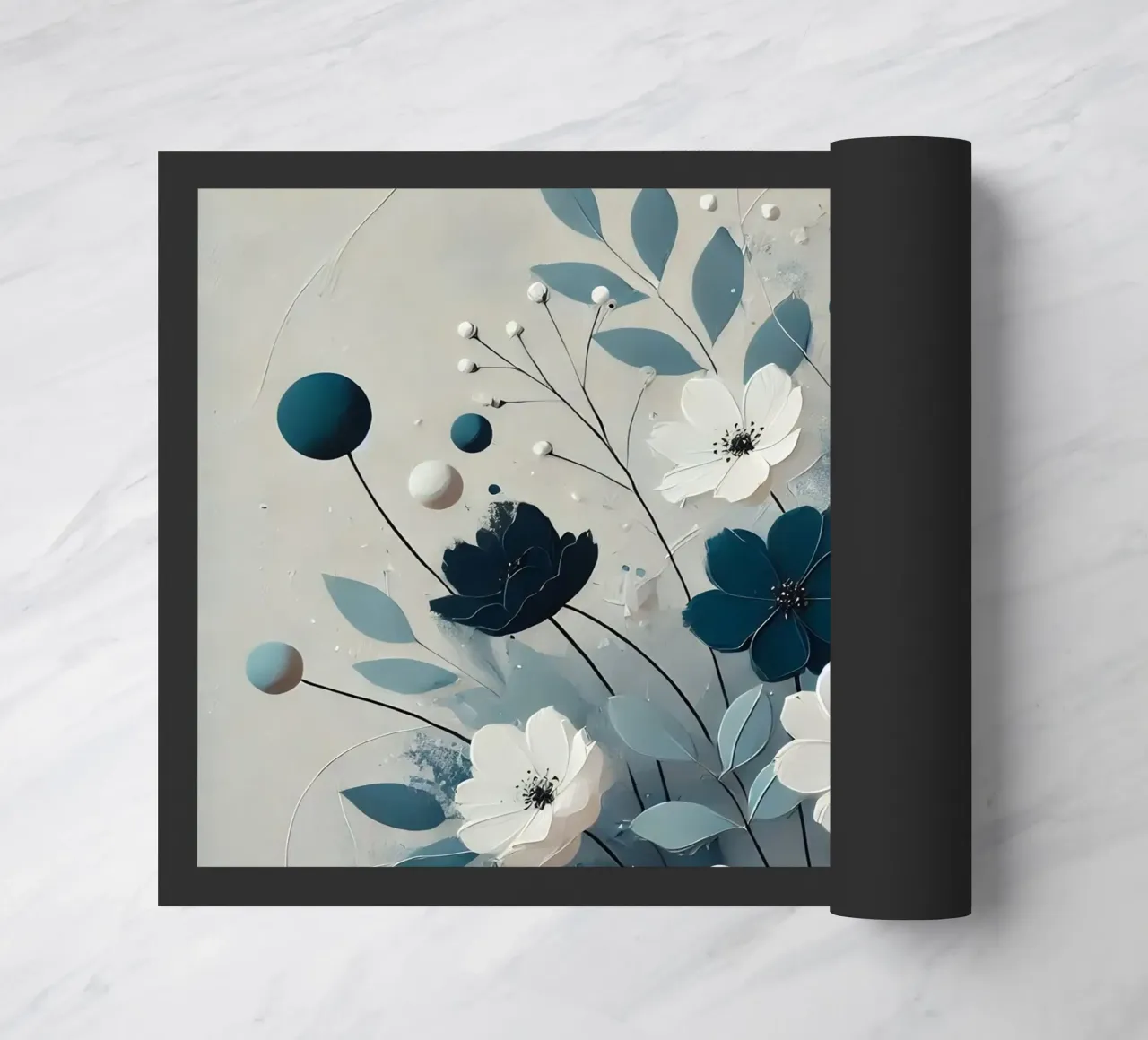 Fiori blu zerbino da abstrakt