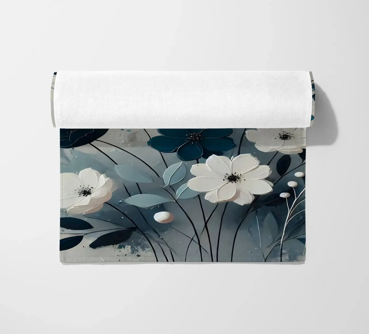 Fiori blu telo mare da abstrakt