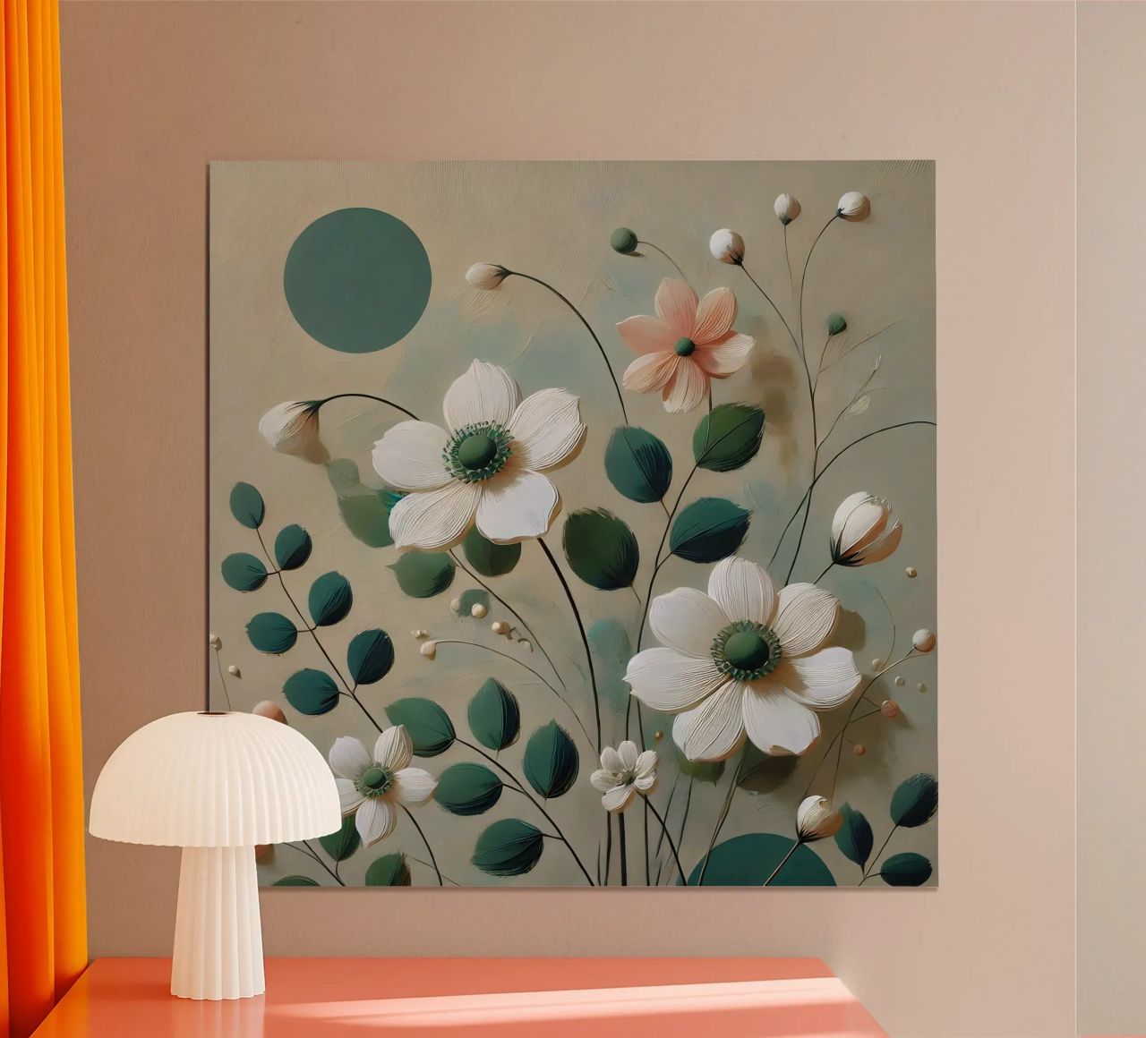 Flores verdes poster de abstrakt