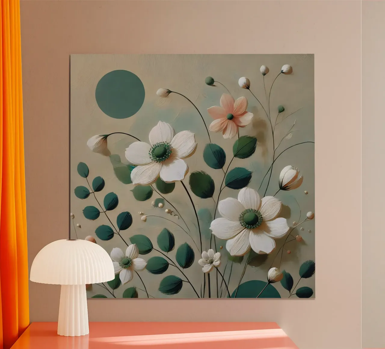 Fiori verdi poster da abstrakt