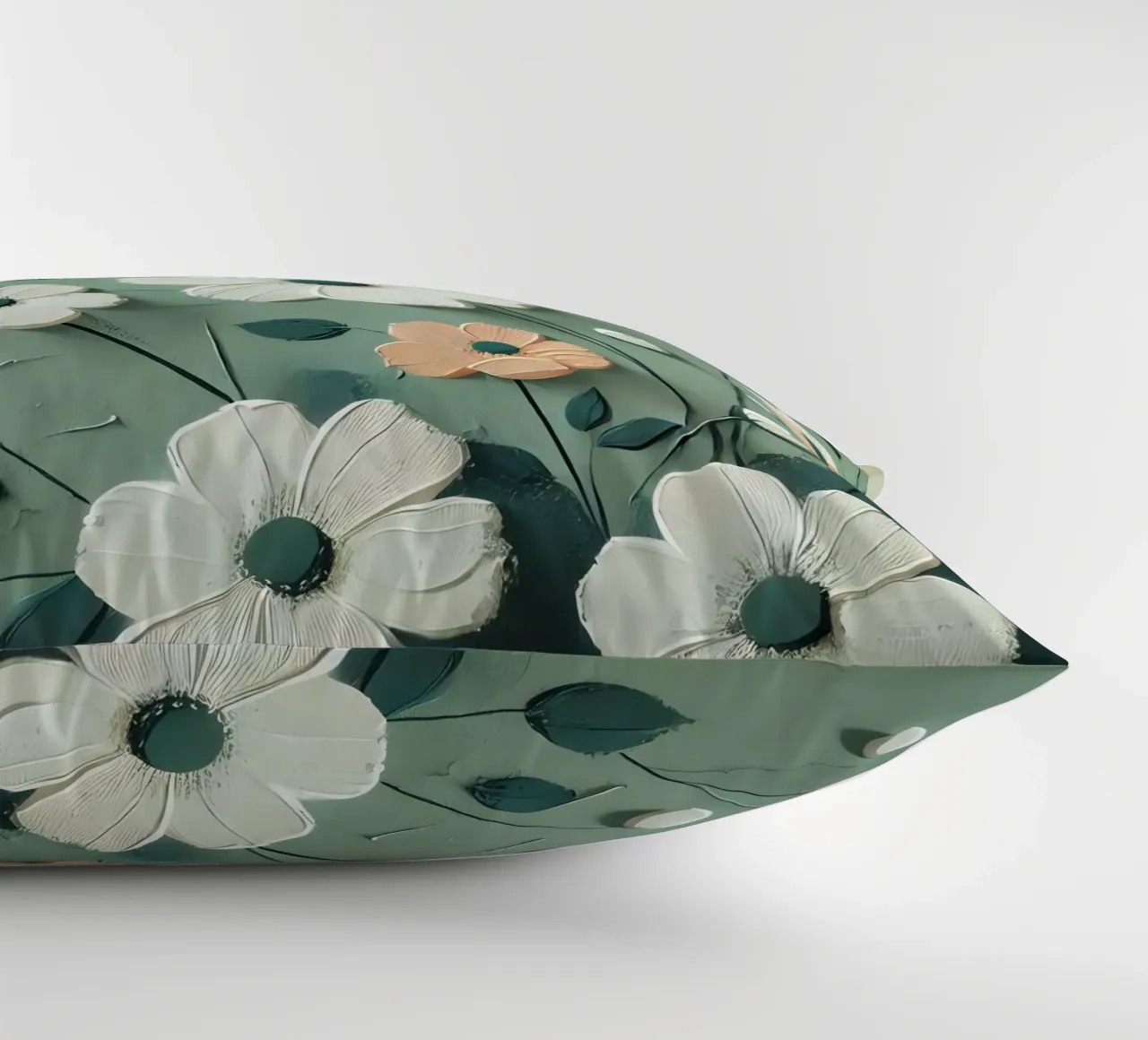 Fiori verdi cuscino da abstrakt