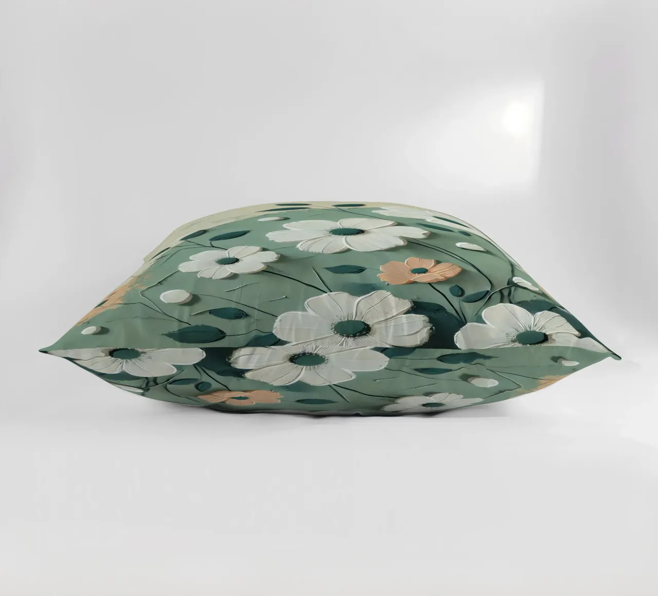 Fiori verdi cuscino da abstrakt