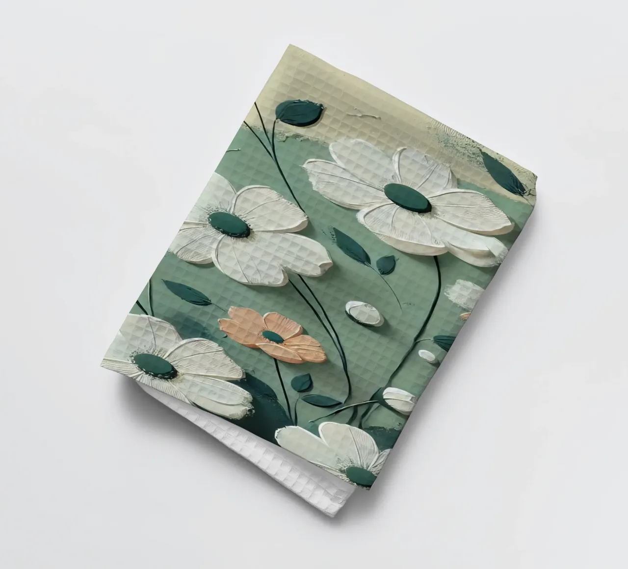 Fleurs Vert torchon de abstrakt