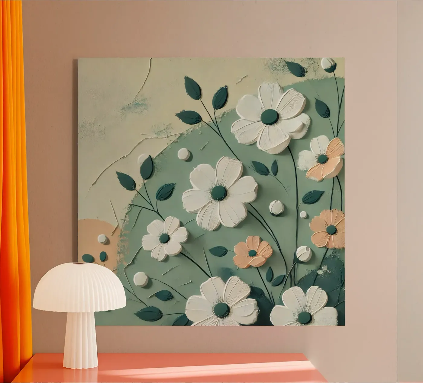 Fleurs Vert plexiglas de abstrakt