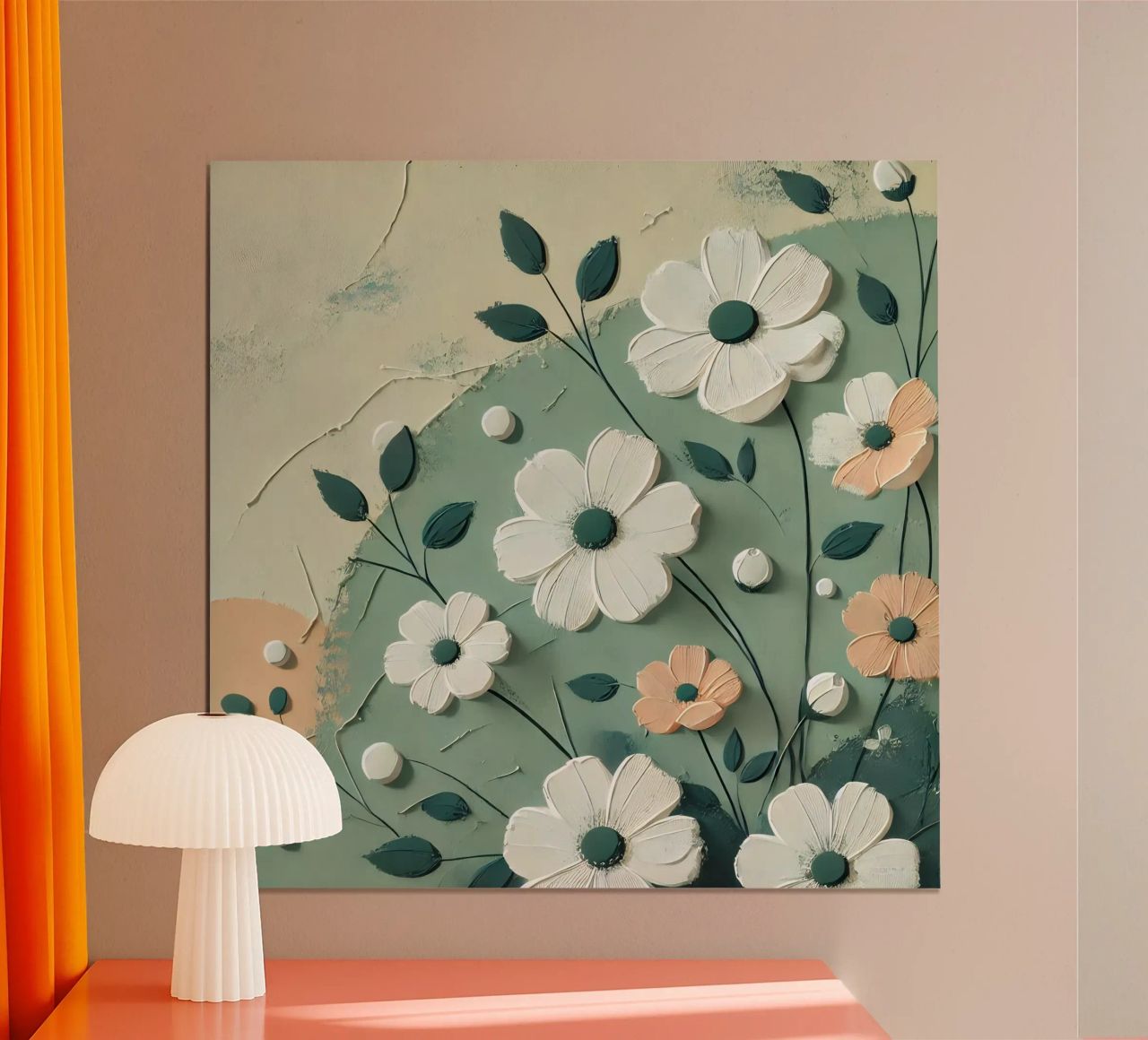 Flores verdes poster de abstrakt