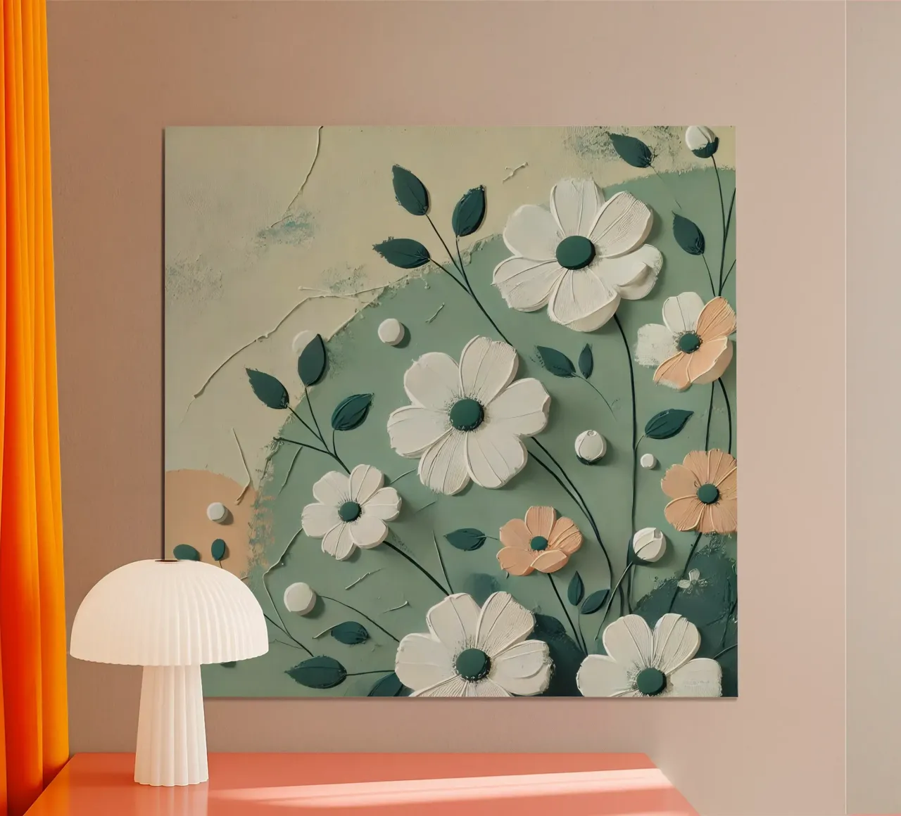 Fiori verdi poster da abstrakt