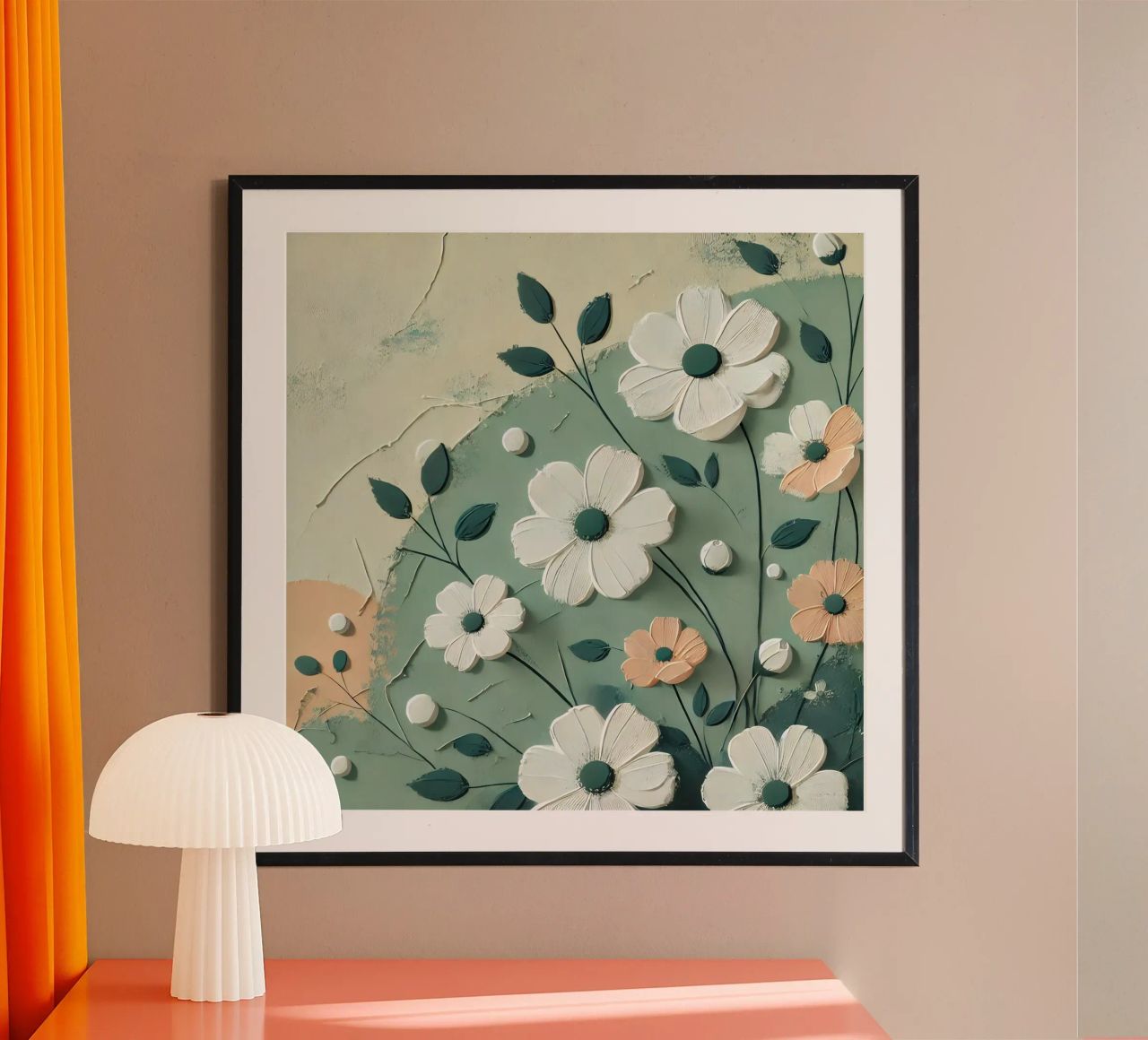 Flores verdes poster de abstrakt