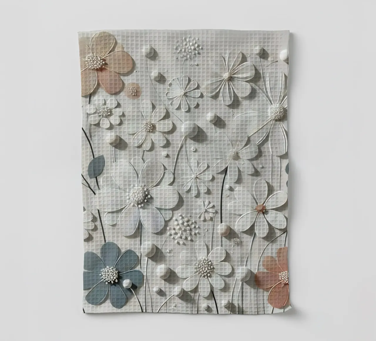Fiori bianchi canovaccio da cucina da abstrakt
