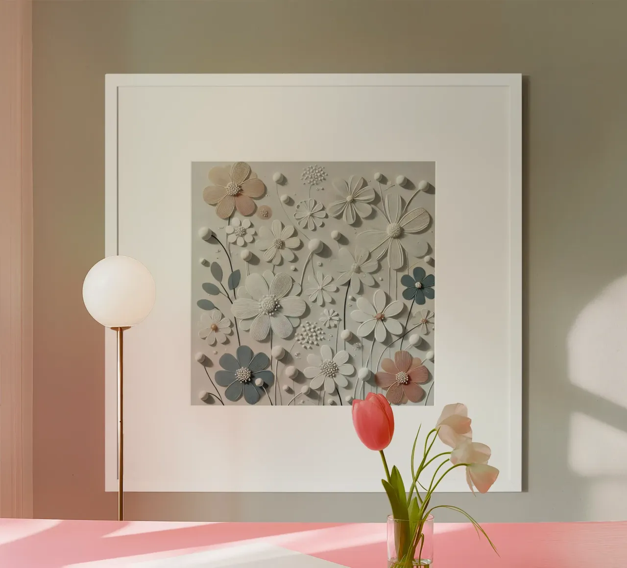 Fiori bianchi carta hahnemühle da abstrakt