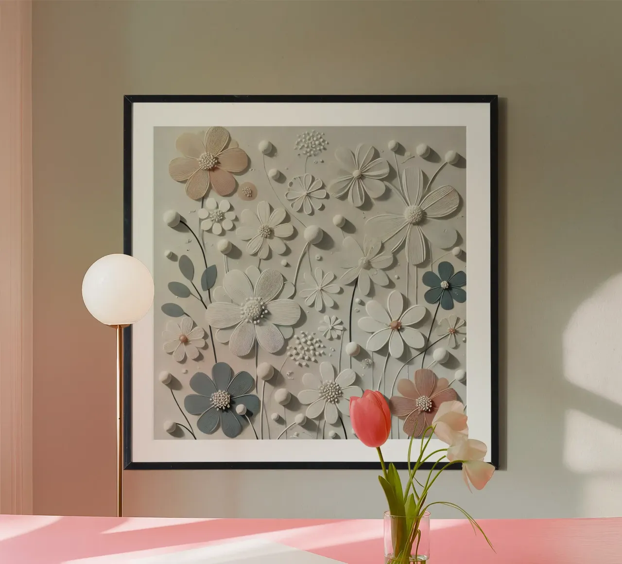 Fiori bianchi carta hahnemühle da abstrakt