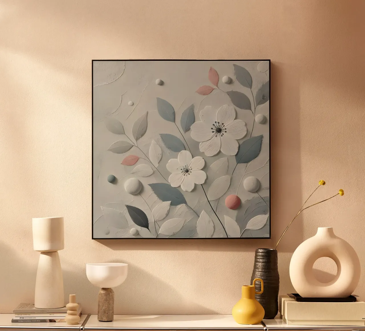 Fiori bianchi plexiglass da abstrakt