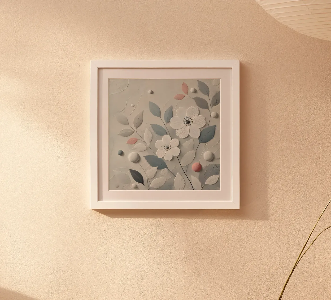 Fiori bianchi poster da abstrakt