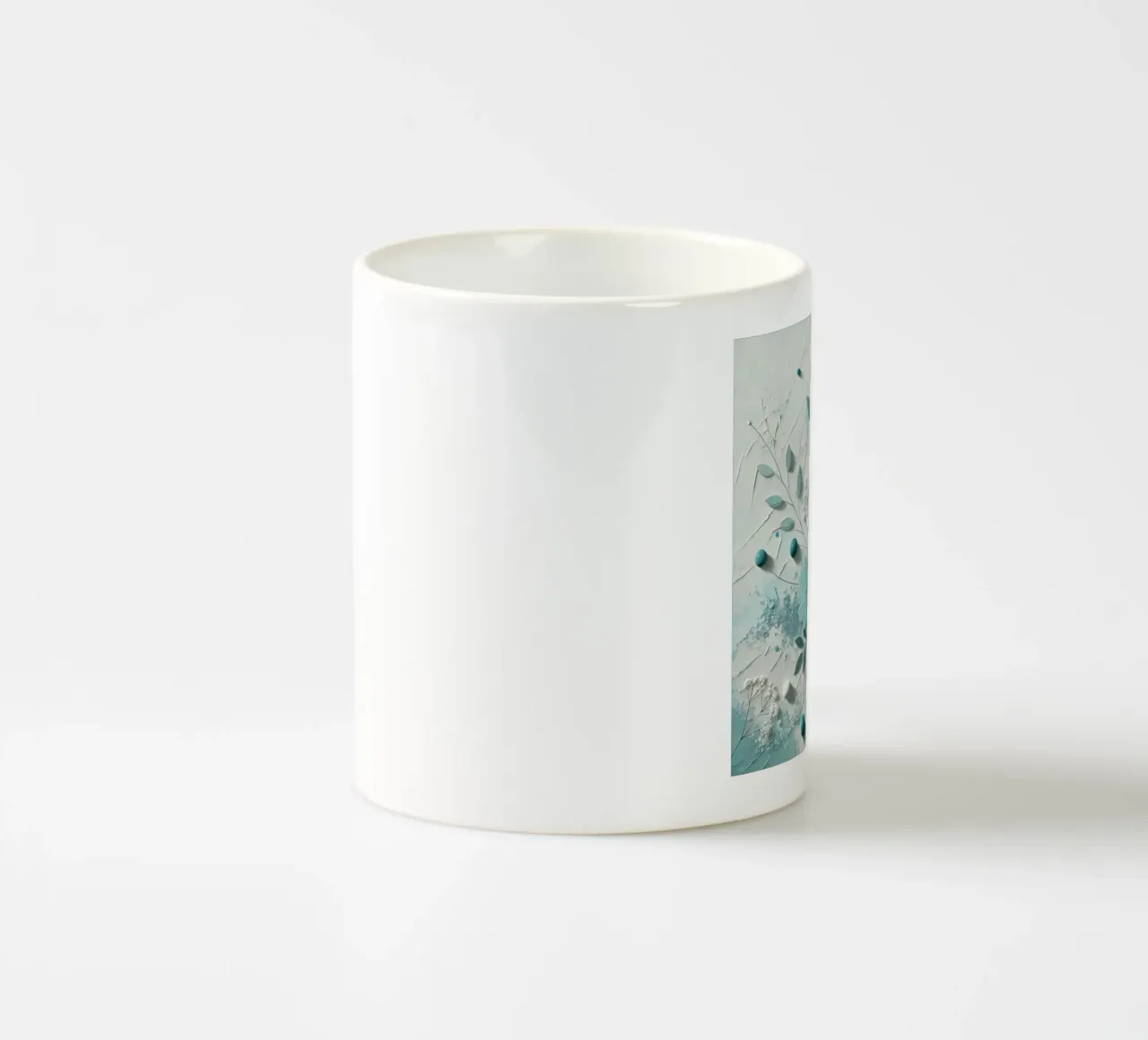 Fiori turchesi tazza in ceramica da abstrakt