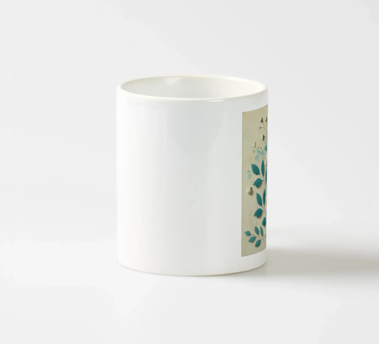 Fiori turchesi tazza in ceramica da abstrakt