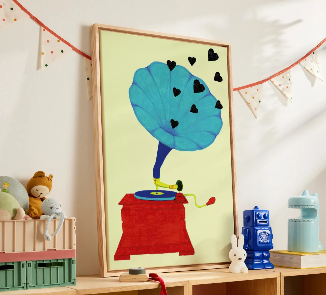 Grammophone Love canvas by Natalie Foss