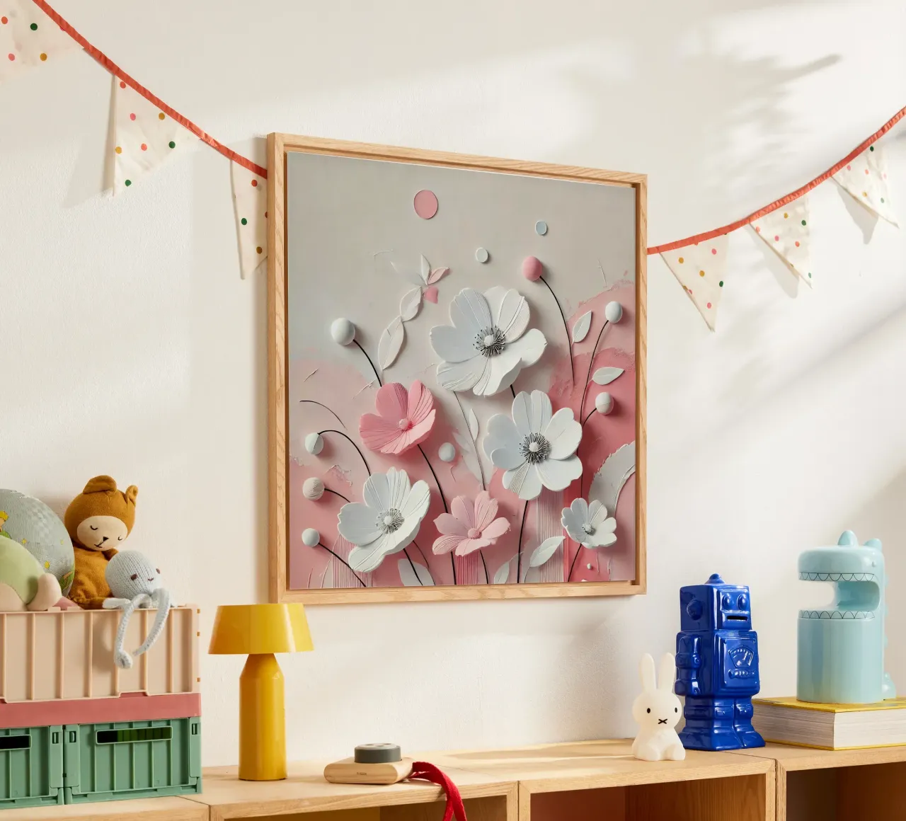 Fiori rosa plexiglass da abstrakt