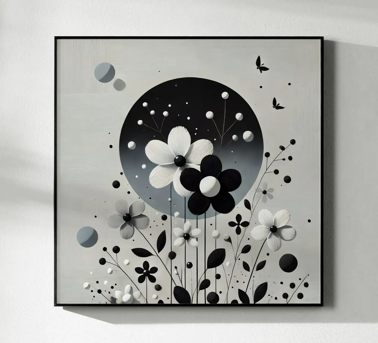 Fiori neri plexiglass da abstrakt