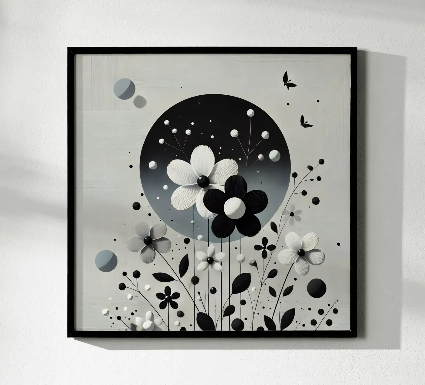 Fiori neri poster da abstrakt