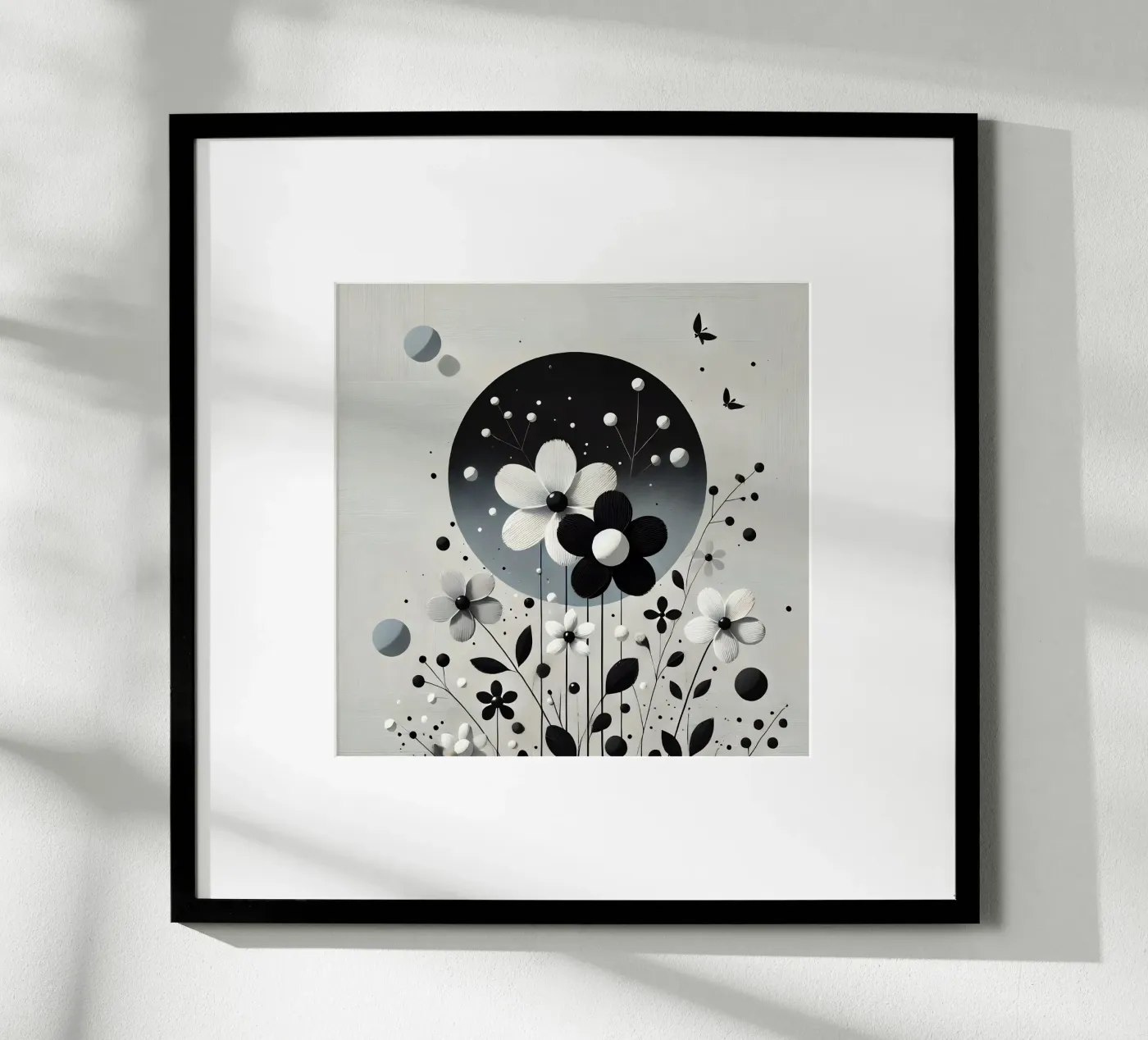 Fiori neri poster da abstrakt