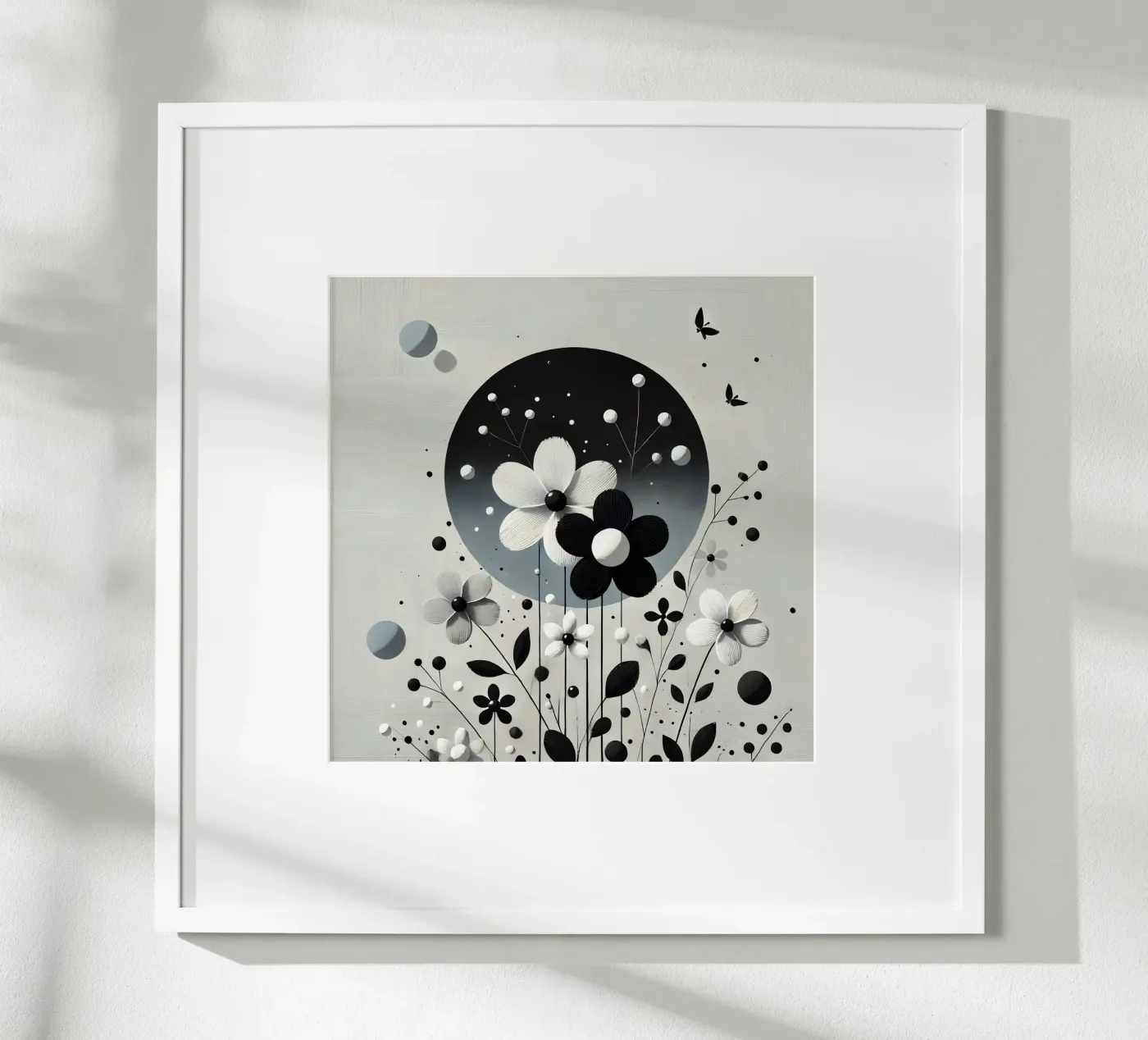 Fiori neri poster da abstrakt