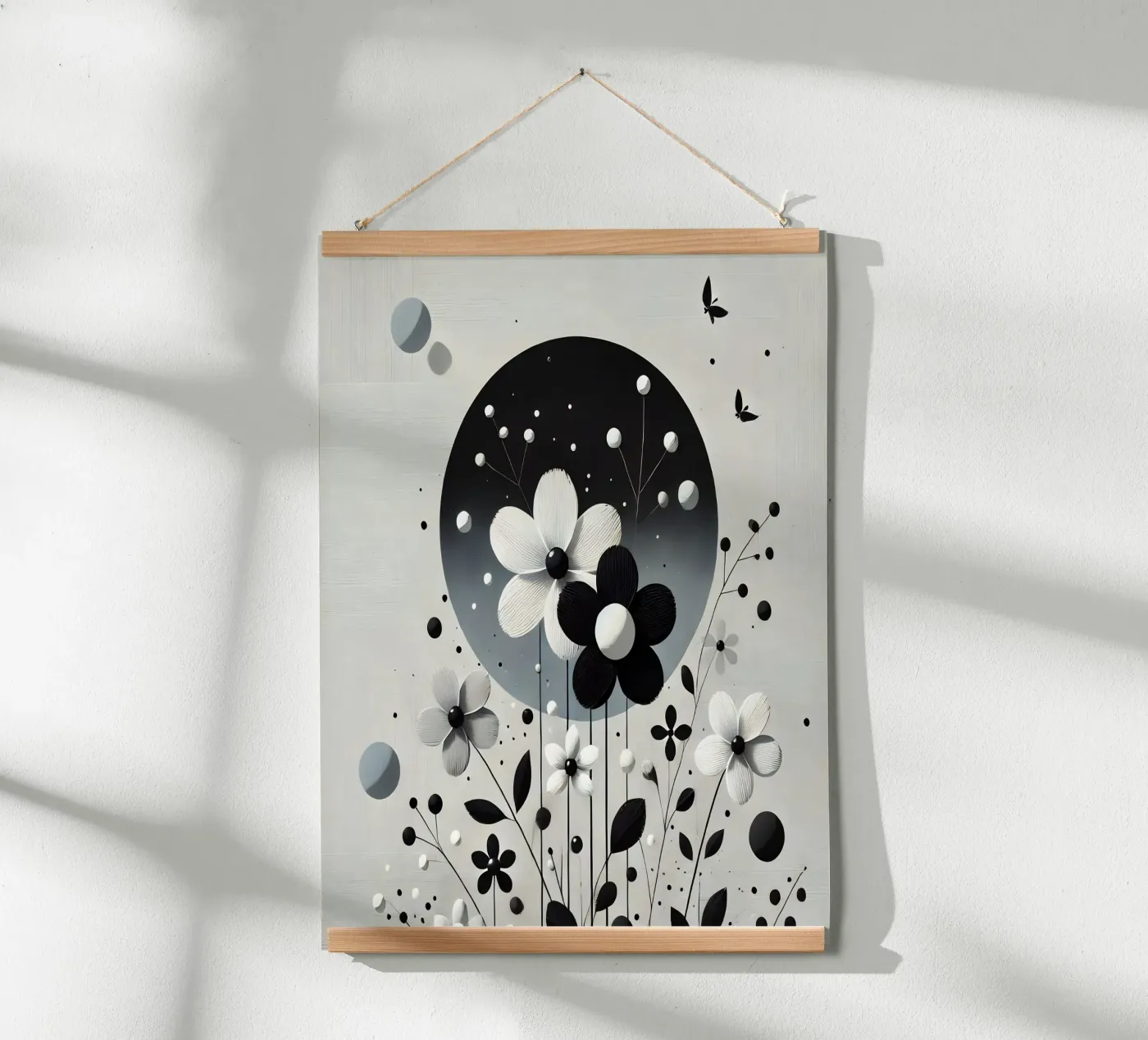Fiori neri poster da abstrakt