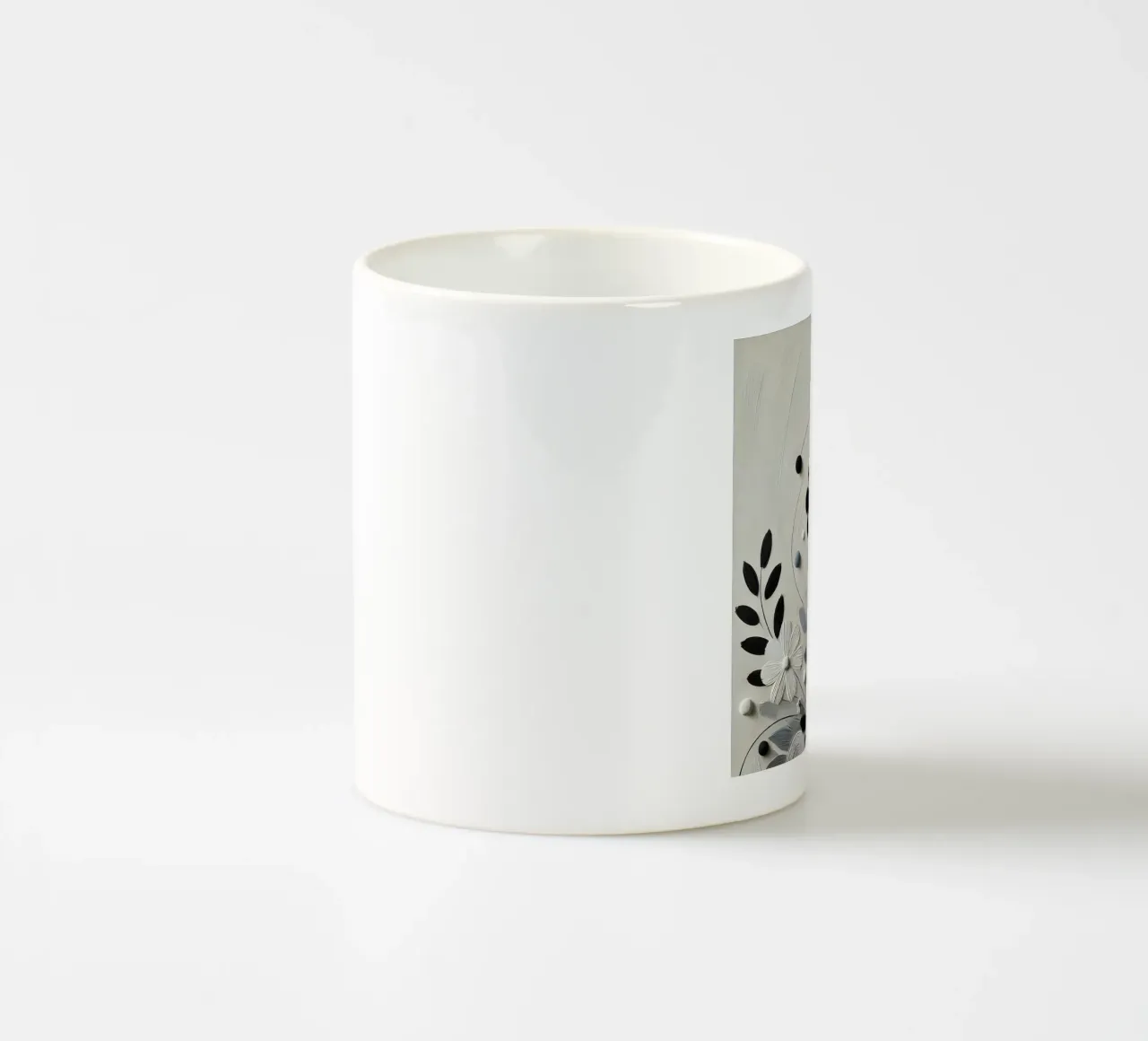 Fiori neri tazza in ceramica da abstrakt