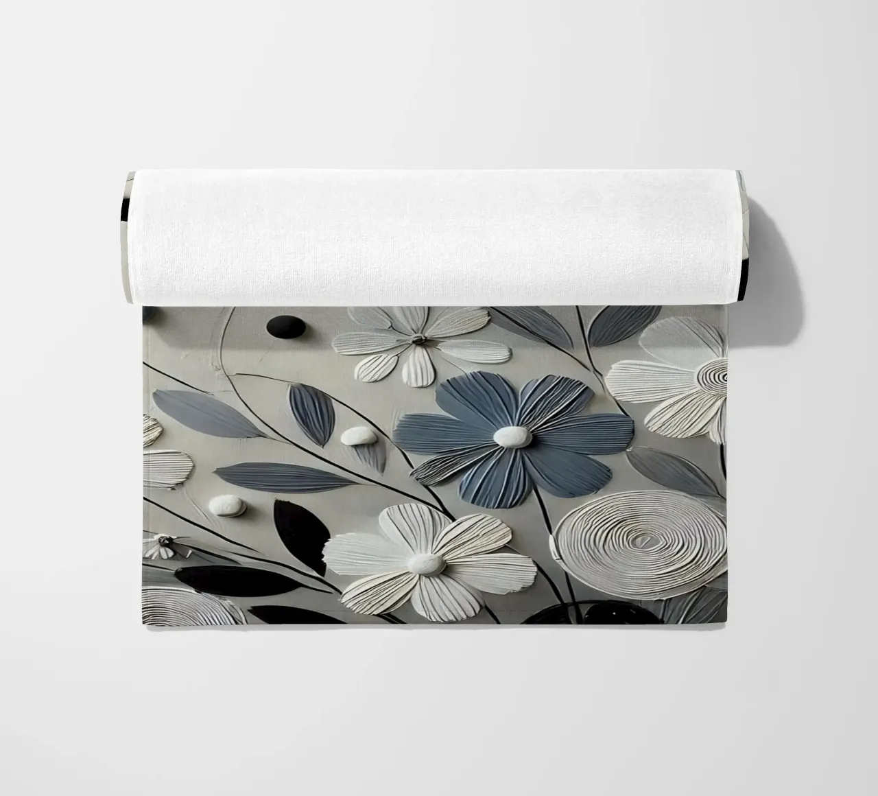 Fiori neri telo mare da abstrakt