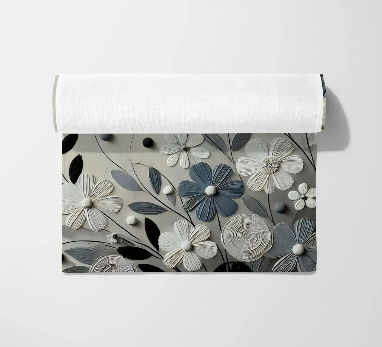 Fiori neri telo mare da abstrakt