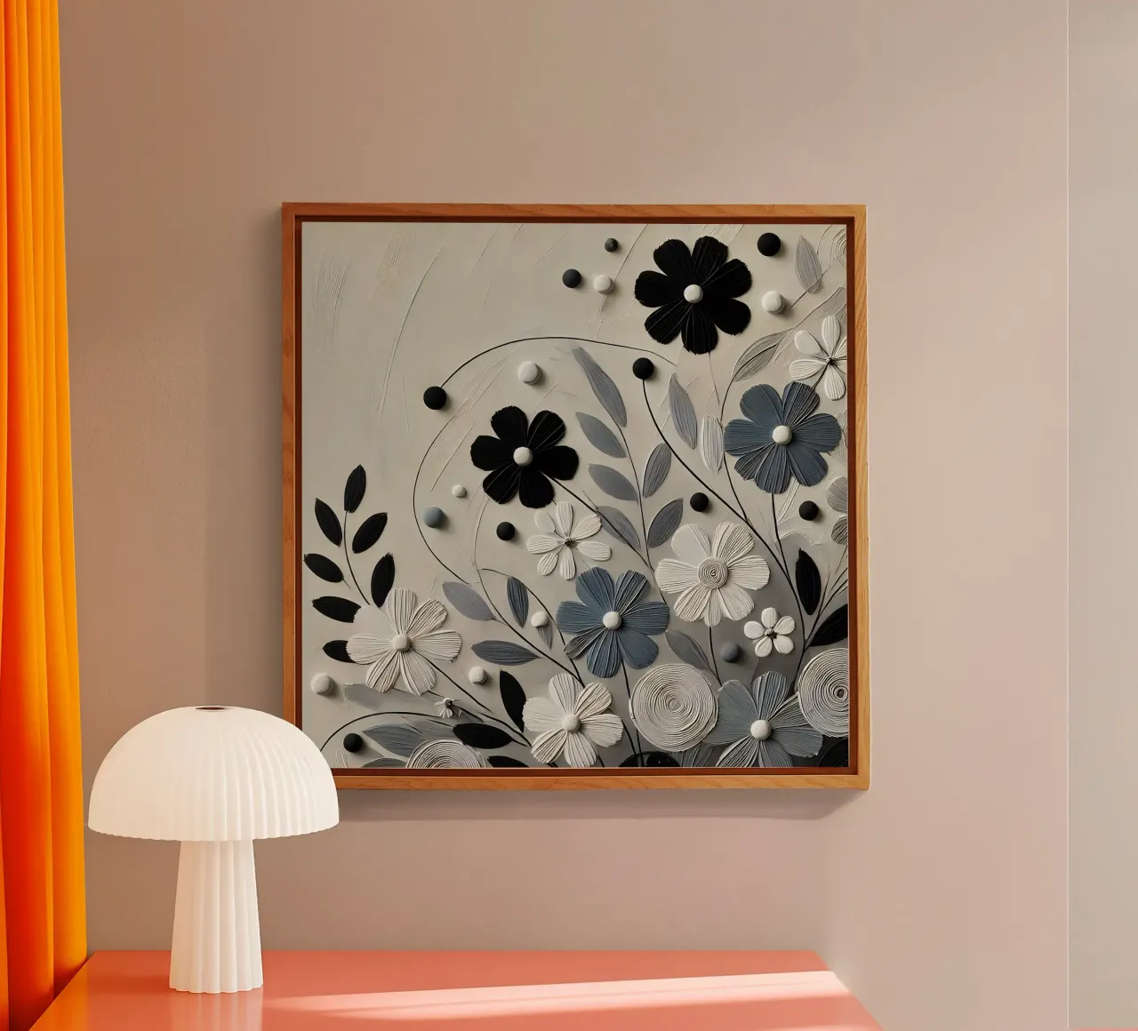 Flowers black plexiglass da abstrakt