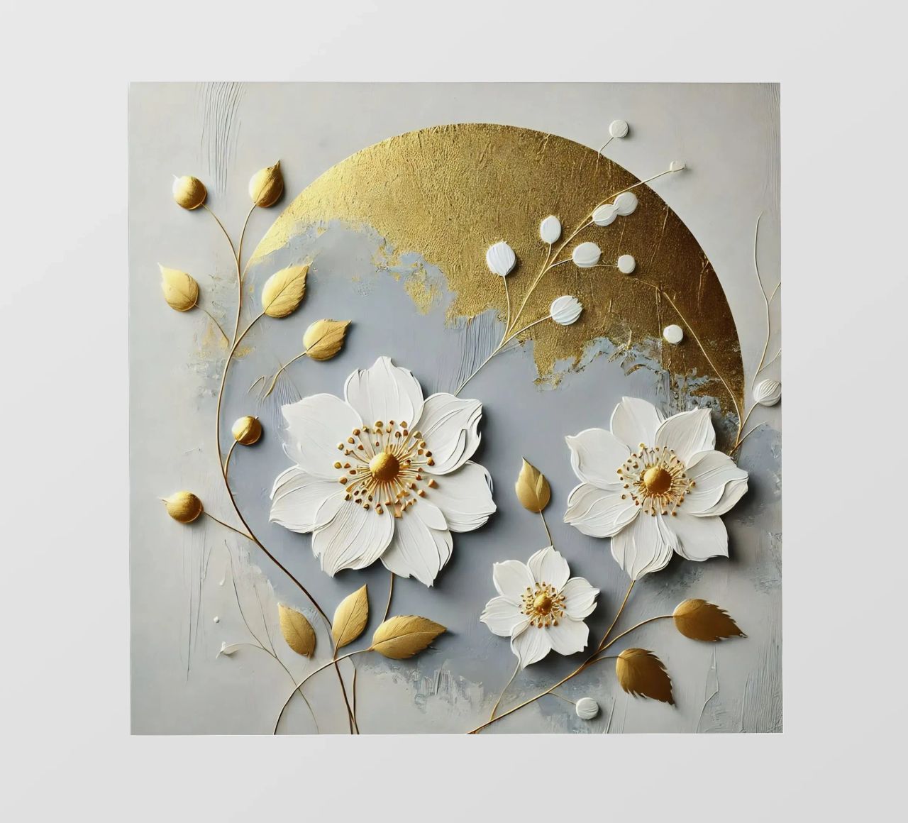 Flowers Gold photo wallpaper by abstrakt