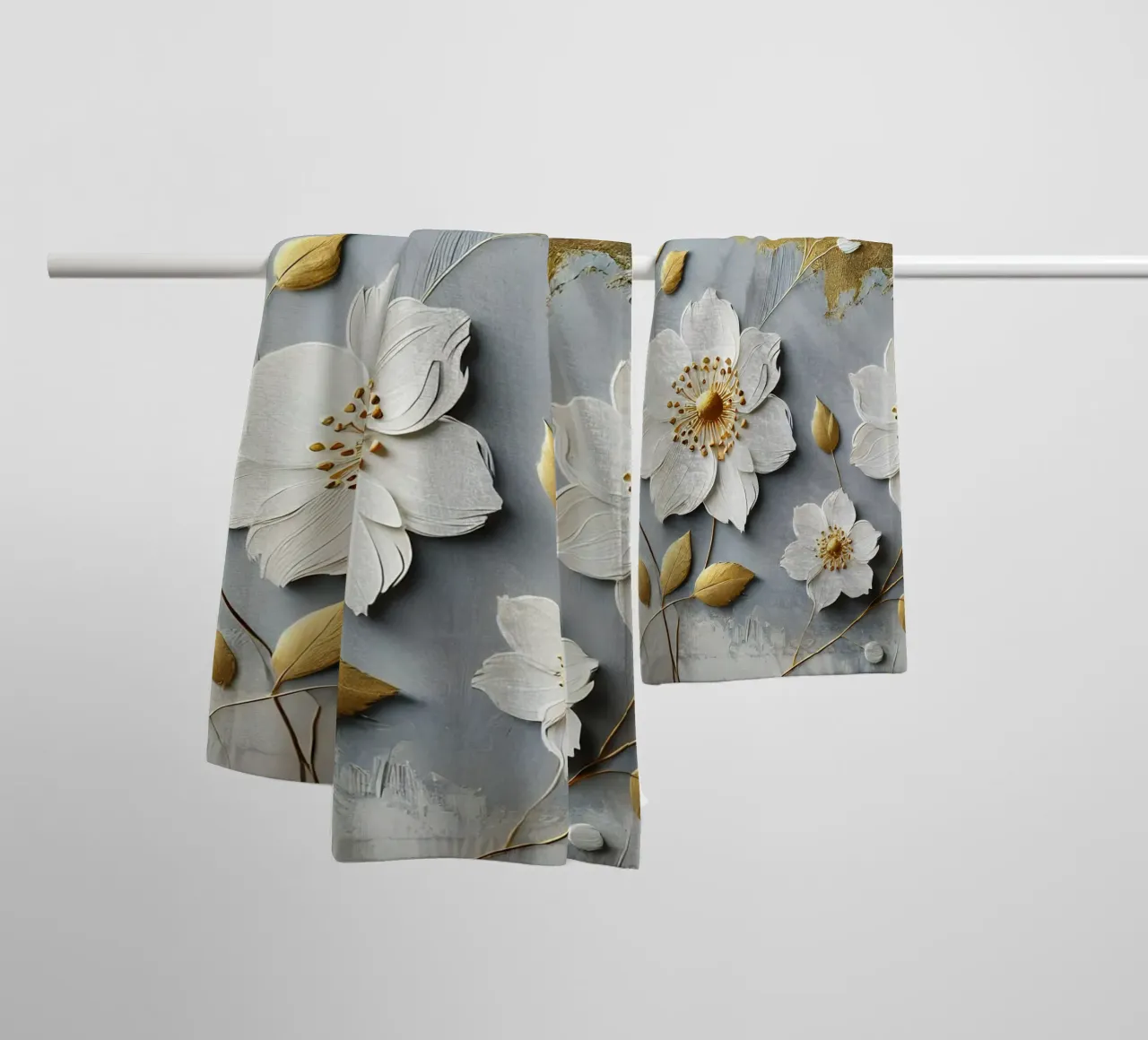 Fiori d'oro asciugamano da bagno da abstrakt