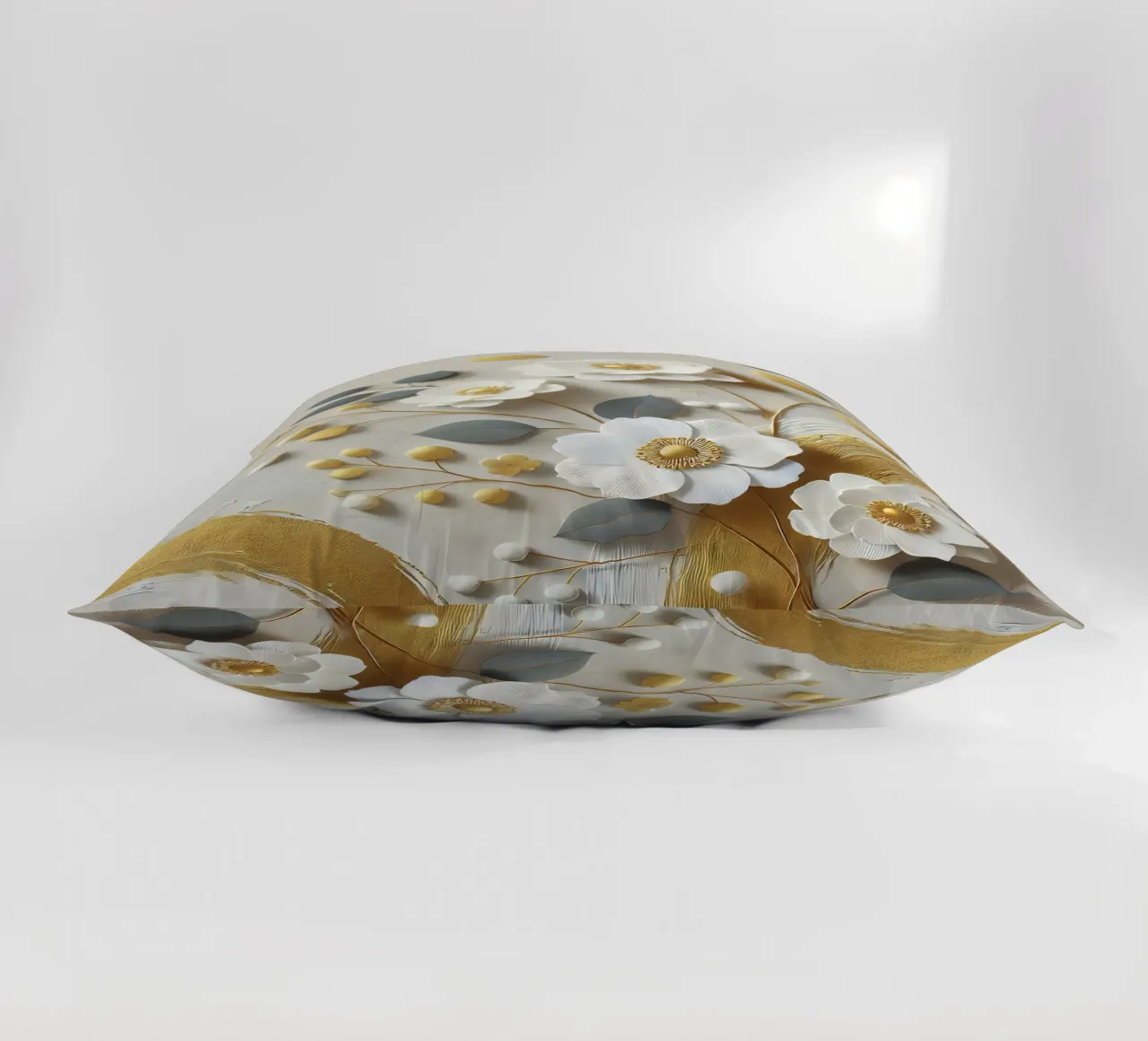 Fiori d'oro cuscino da abstrakt