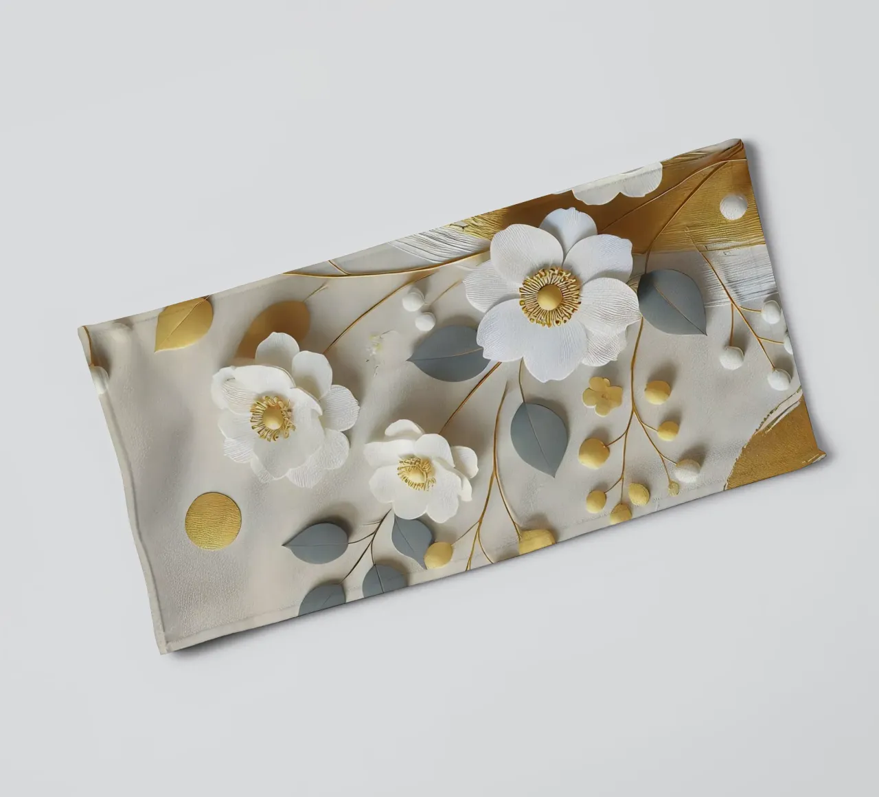 Fiori d'oro asciugamano da bagno da abstrakt