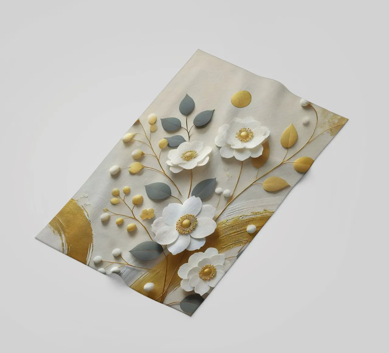 Fiori d'oro telo mare da abstrakt