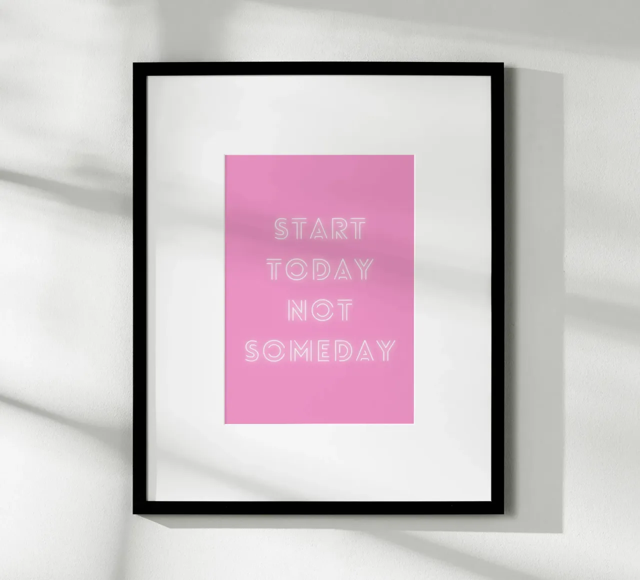 Start today not someday poster con telaio in alluminio da HummelBär