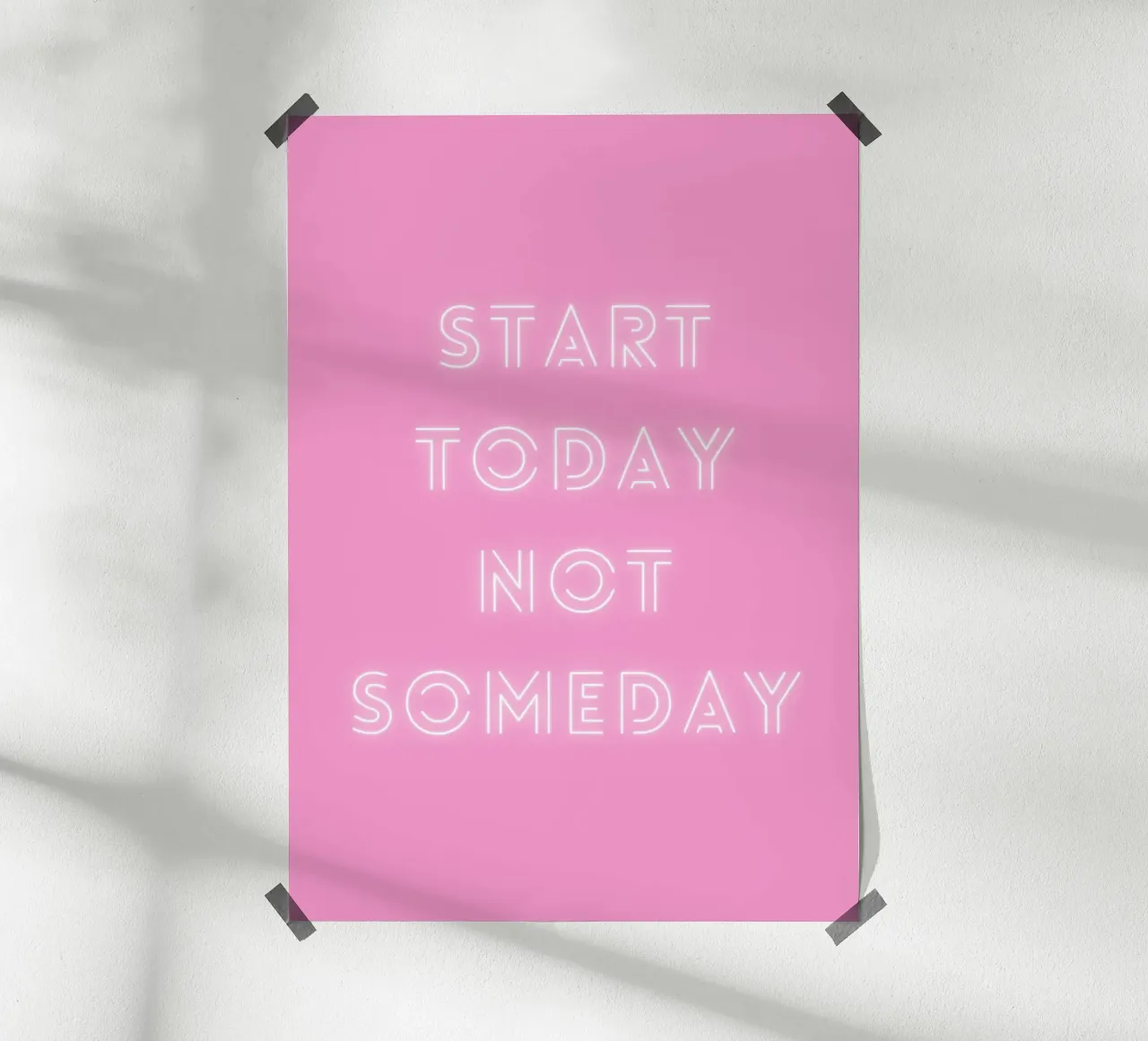 Start today not someday poster con telaio in alluminio da HummelBär
