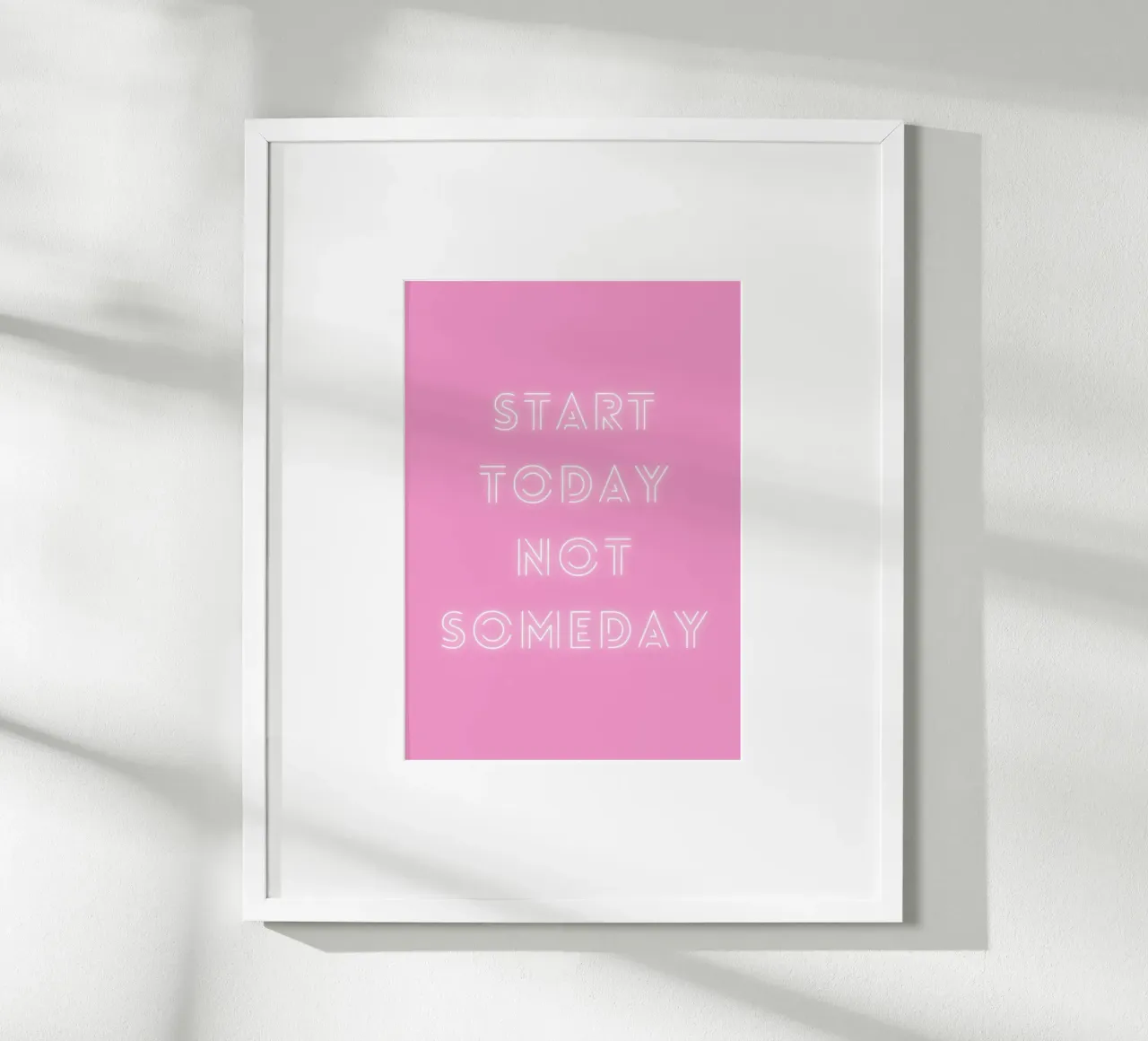 Start today not someday poster con telaio in alluminio da HummelBär