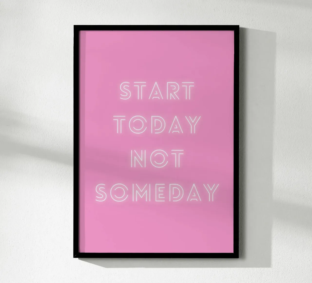 Start today not someday poster con telaio in alluminio da HummelBär
