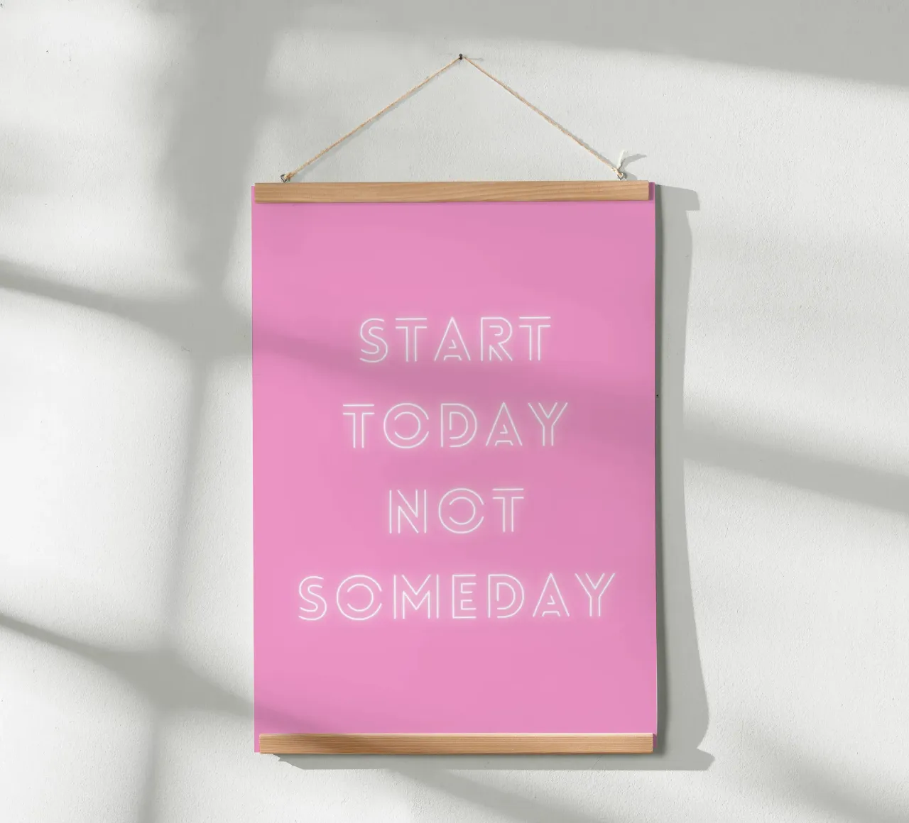 Start today not someday poster con telaio in alluminio da HummelBär
