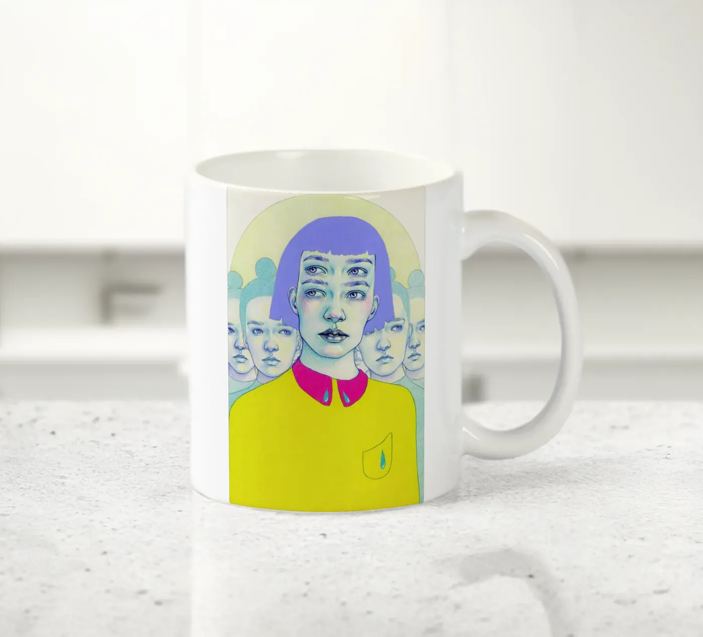 Together/Alone ceramic mug by Natalie Foss