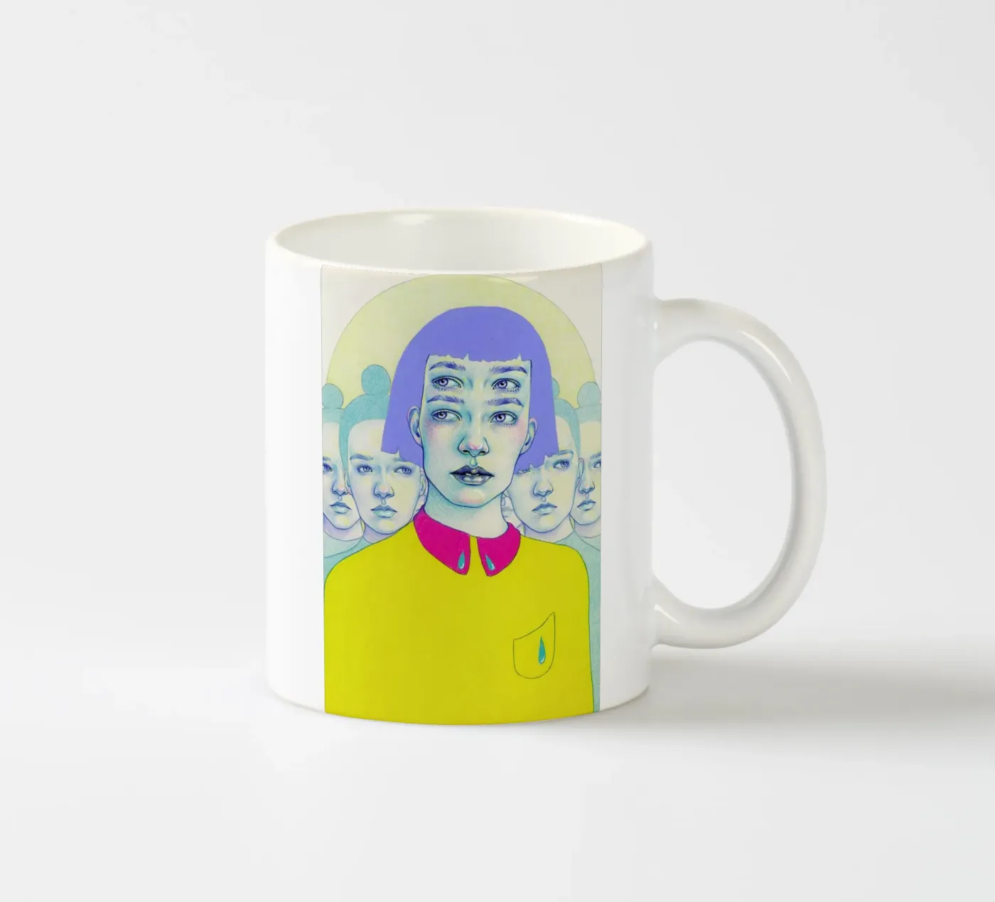 Together/Alone ceramic mug by Natalie Foss