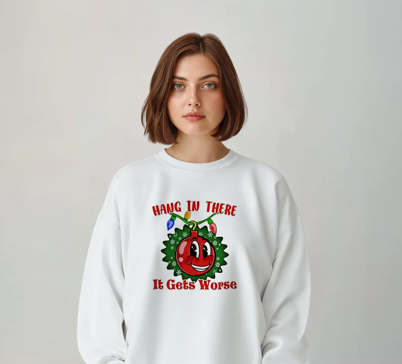 Divertente Pallone di Natale Hang in There felpa da sillyindustries