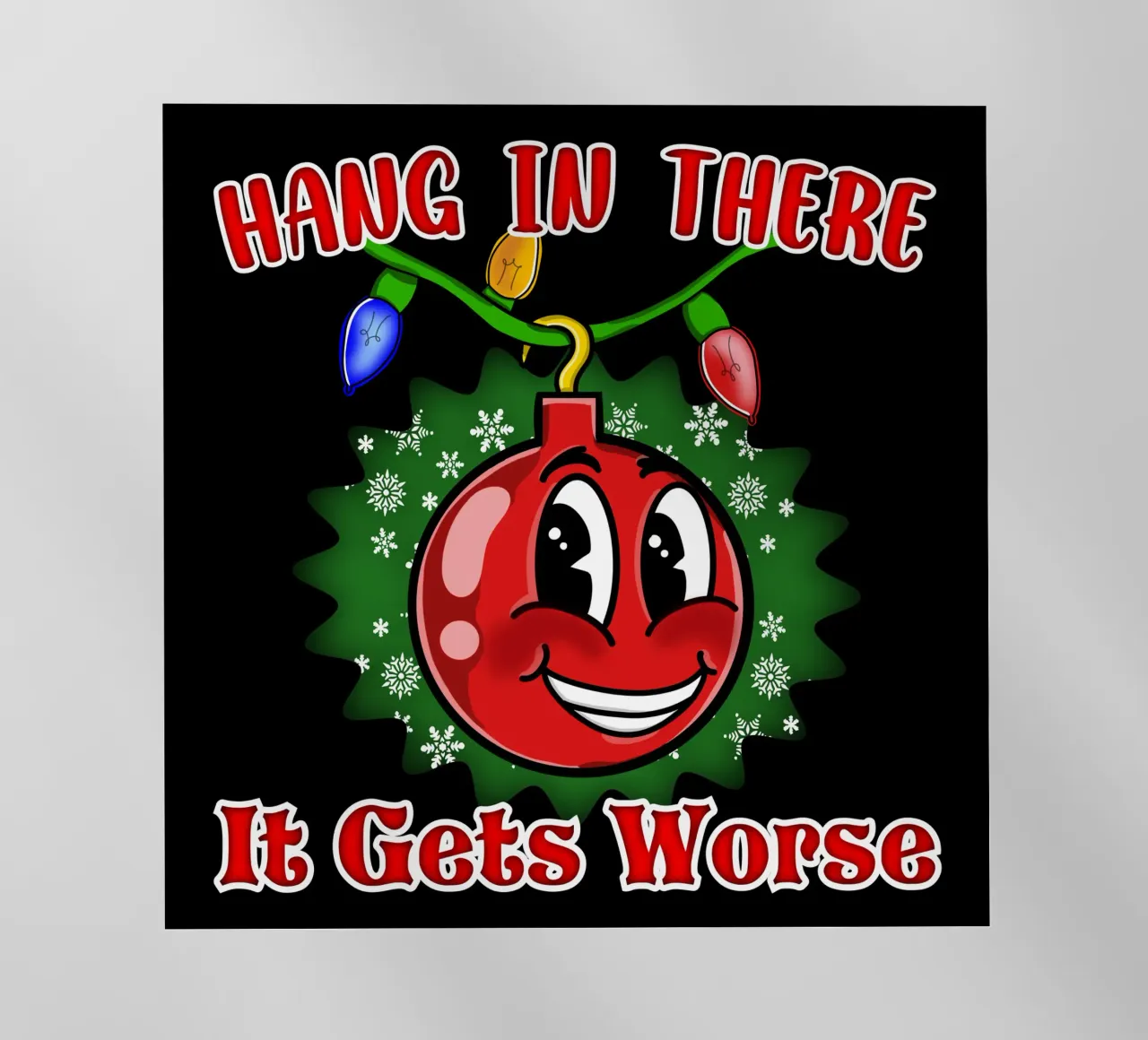 Divertente Pallone di Natale Hang in There pellicola backlit da sillyindustries
