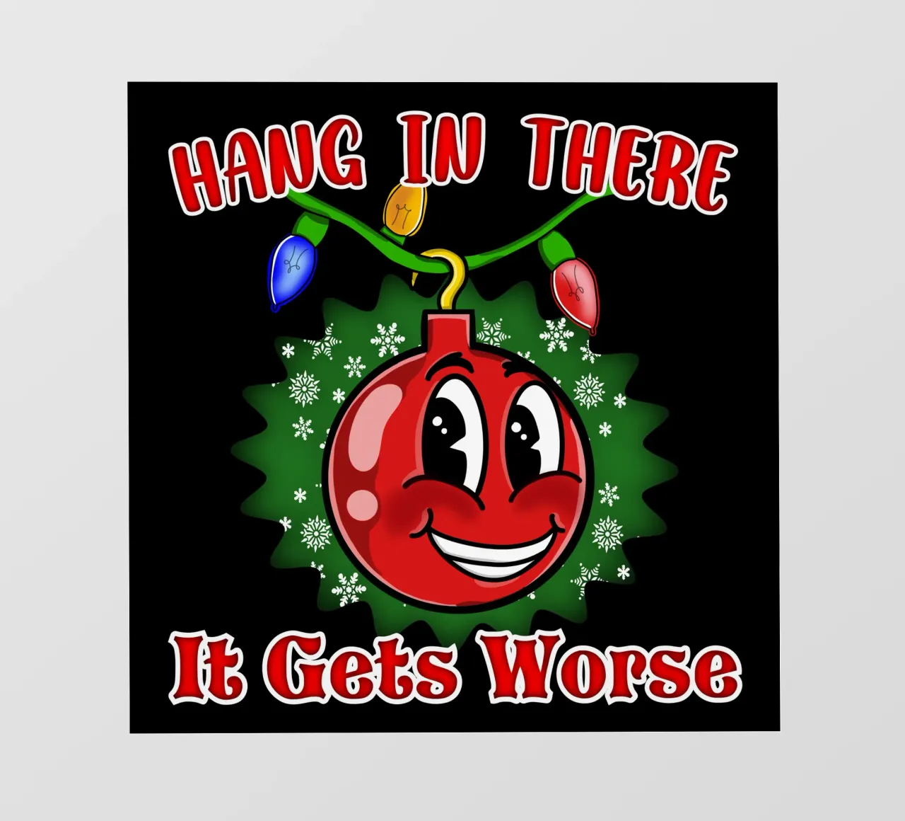 Divertente Pallone di Natale Hang in There pellicola backlit da sillyindustries