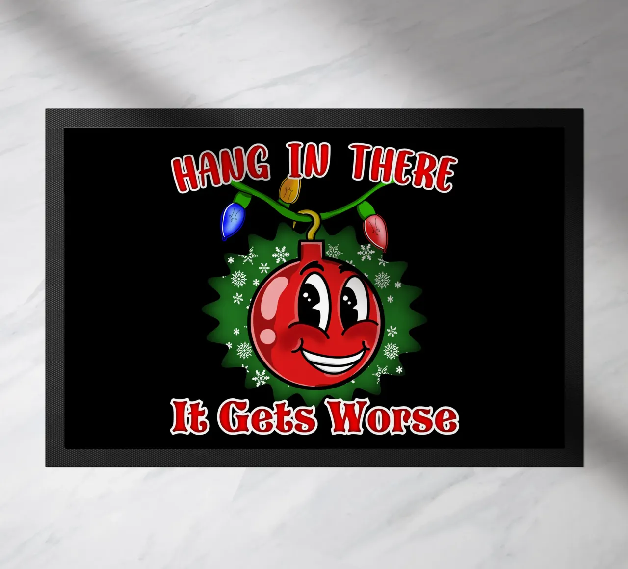 Divertente Pallone di Natale Hang in There zerbino da sillyindustries
